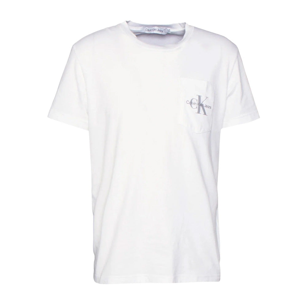 Monogram Logo Pocket Cotton T-Shirt - White