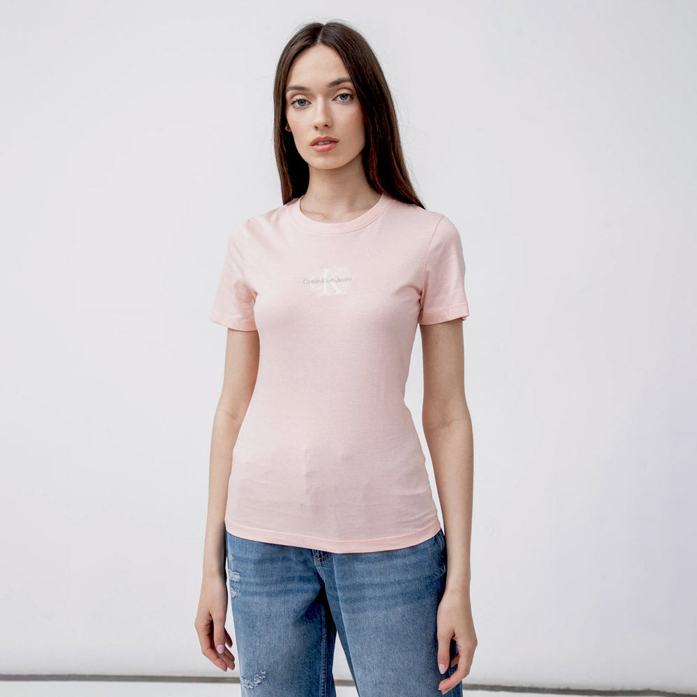 Monogram Logo Slim Fit T-Shirt - Blush Pink