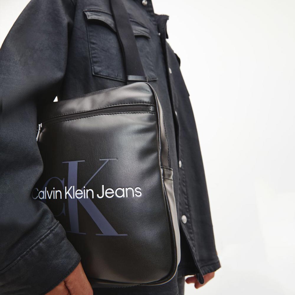 Monogram Soft Reporter Bag - Black