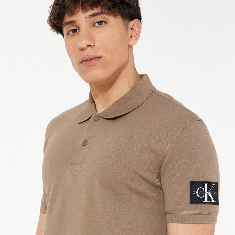 Monologo Badge Polo - Brown