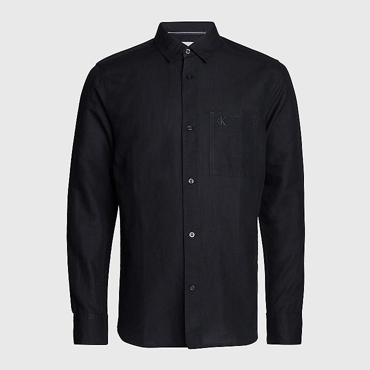 Monologo Badge Shirt - Black