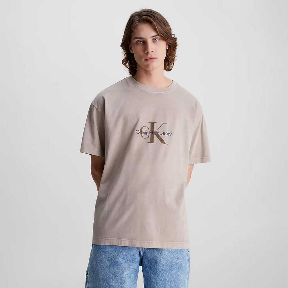 Monologo Mineral Dye T-Shirt - Brown