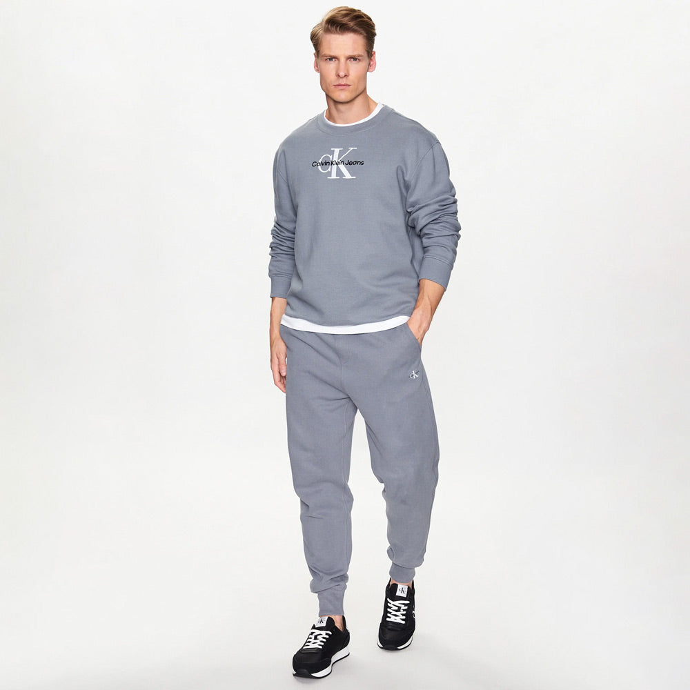 Men's Monologo Ottoman Sweatshirt - Grey