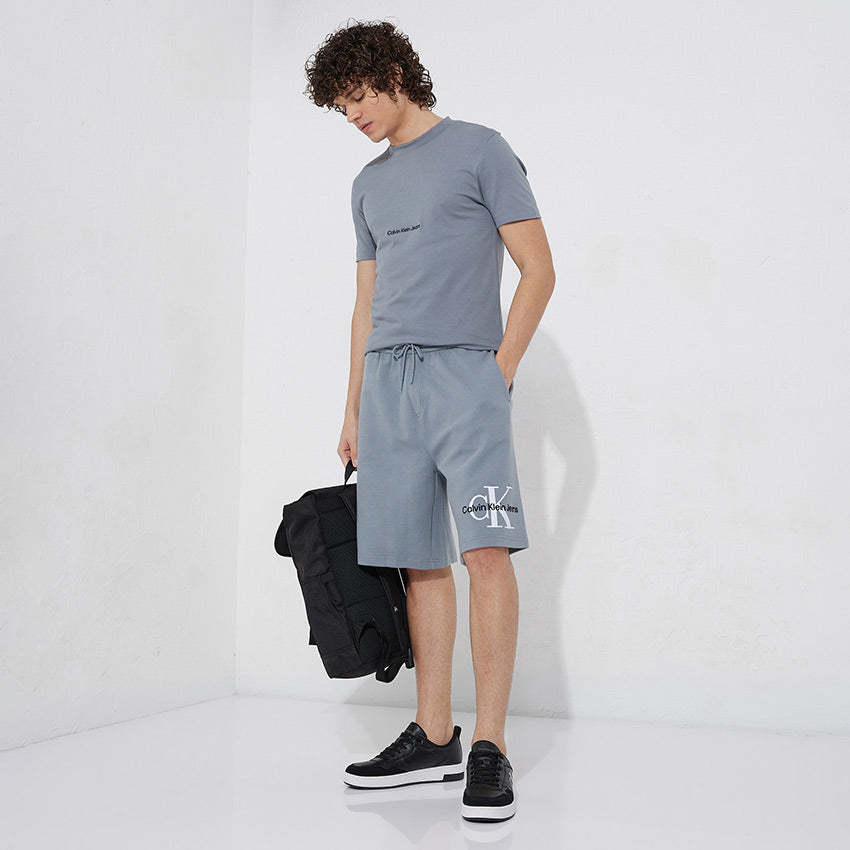 Monologo Ottoman Ribbed Shorts - Grey