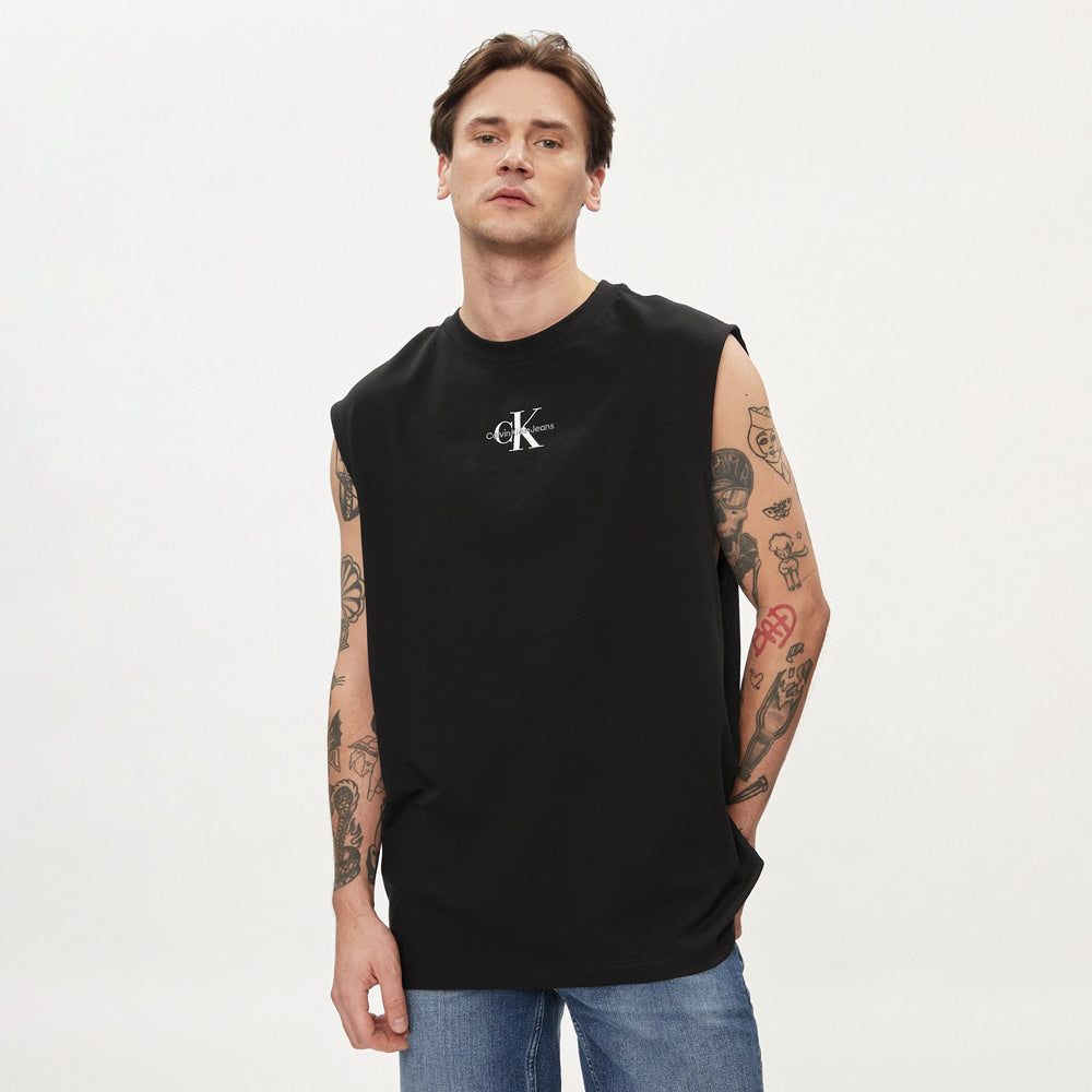 Monologo Sleeveless T-Shirt - Black