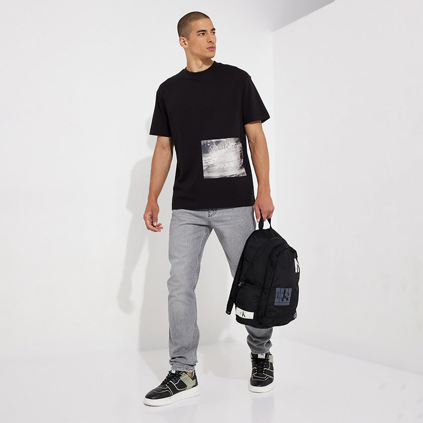 Motion Blur Photoprint T-Shirt - Black