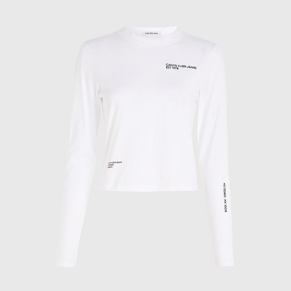 Long Sleeve Logo T-Shirt - White