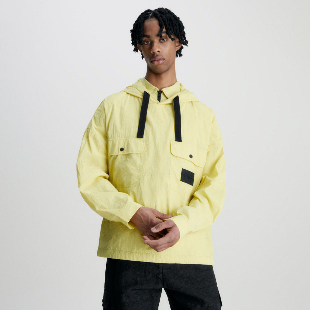 Calvin Klein Nylon Lightweight Popover - Yellow