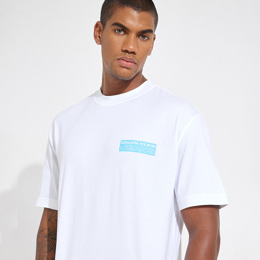 Oversized Stacked Logo T-Shirt - White