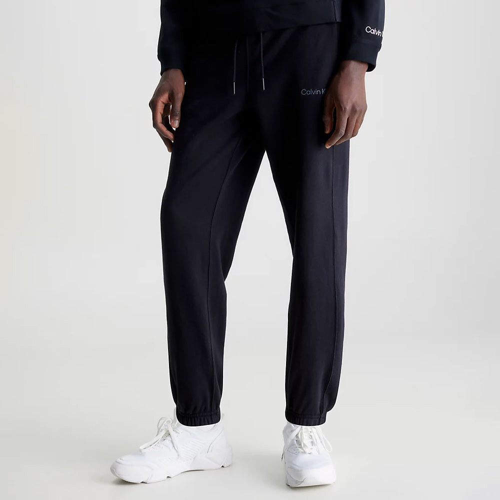 Relaxed Cotton Terry Joggers - Black