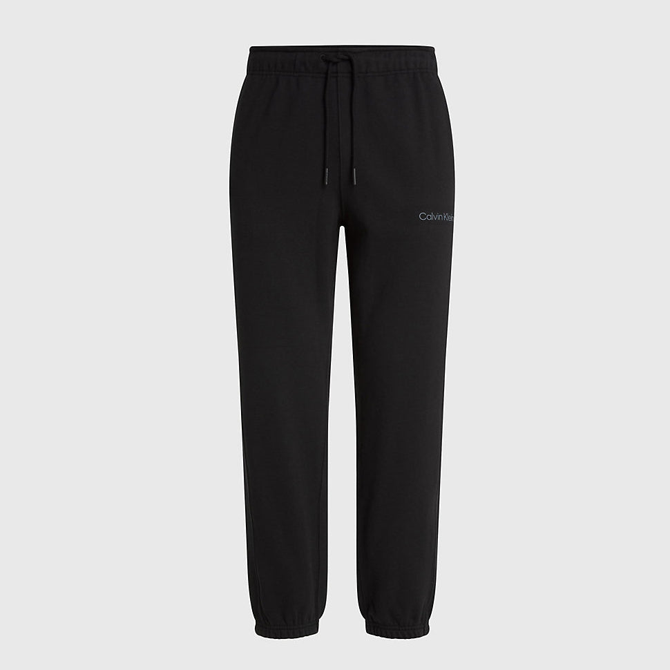 Relaxed Cotton Terry Joggers - Black