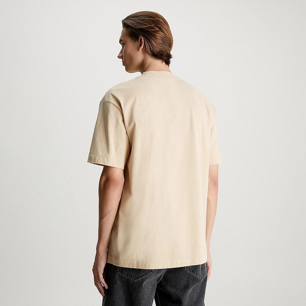 Perforated Monologo T-Shirt - Sand