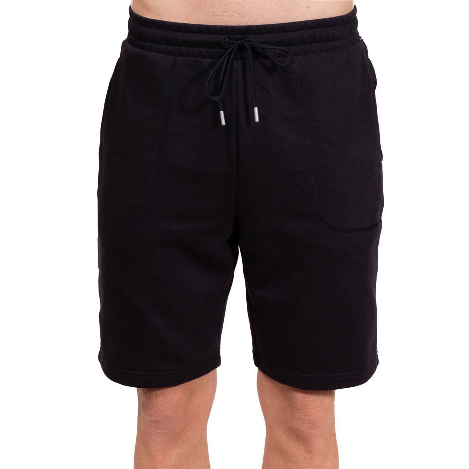 Performance Men's Post Workout Shorts With Logo Taping - Black