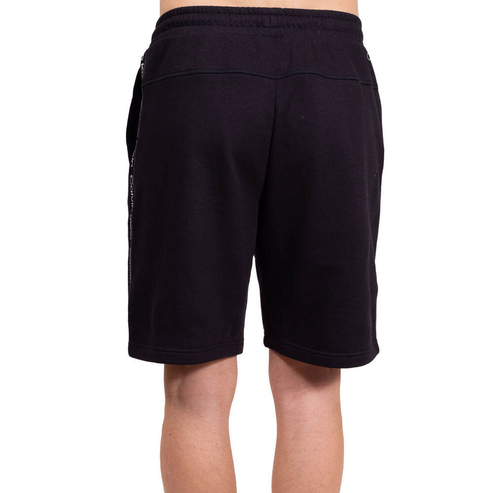 Performance Men's Post Workout Shorts With Logo Taping - Black