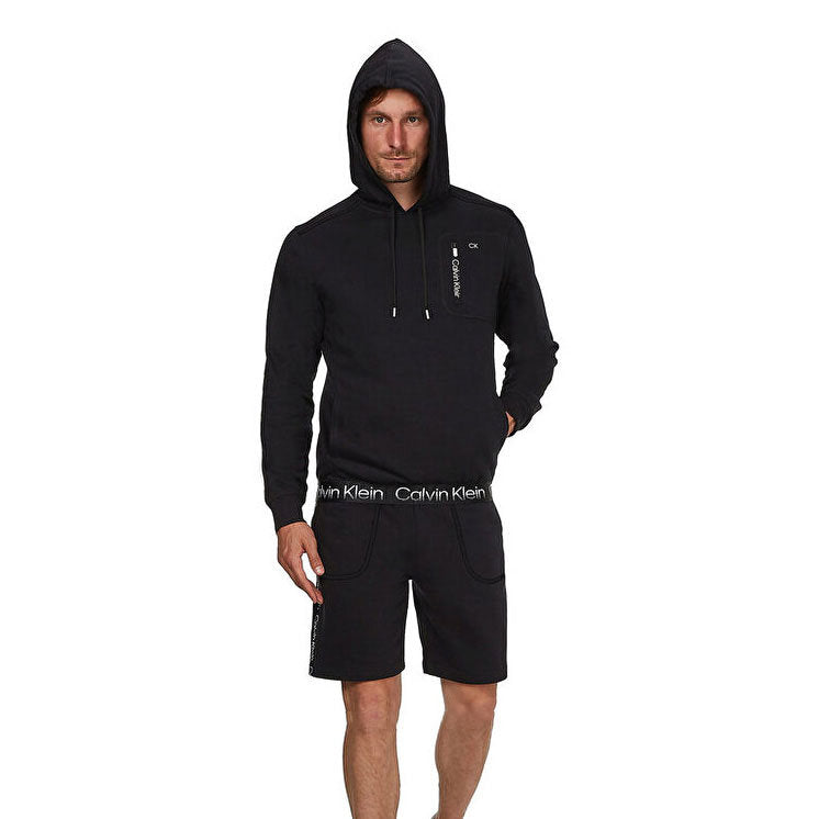 Performance Men's Post Workout Shorts With Logo Taping - Black