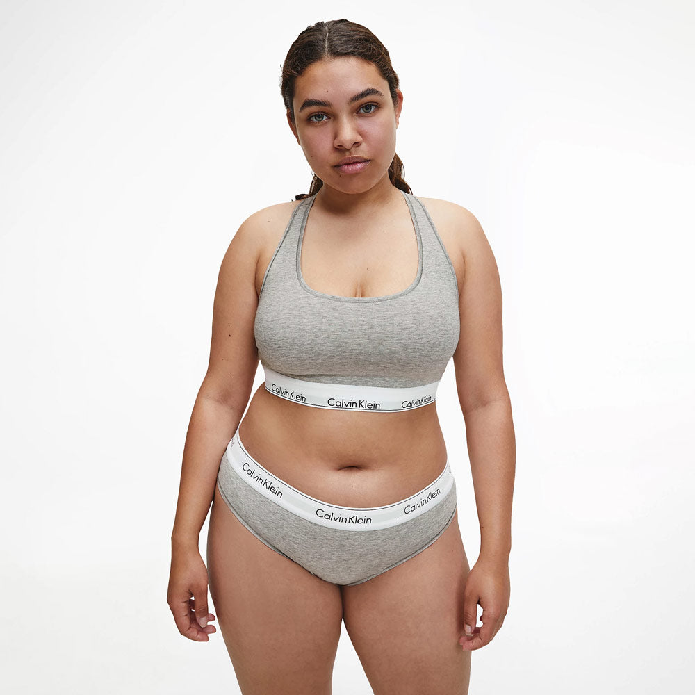 CALVIN KLEIN Plus Unlined Bralette Women's Grey Heather