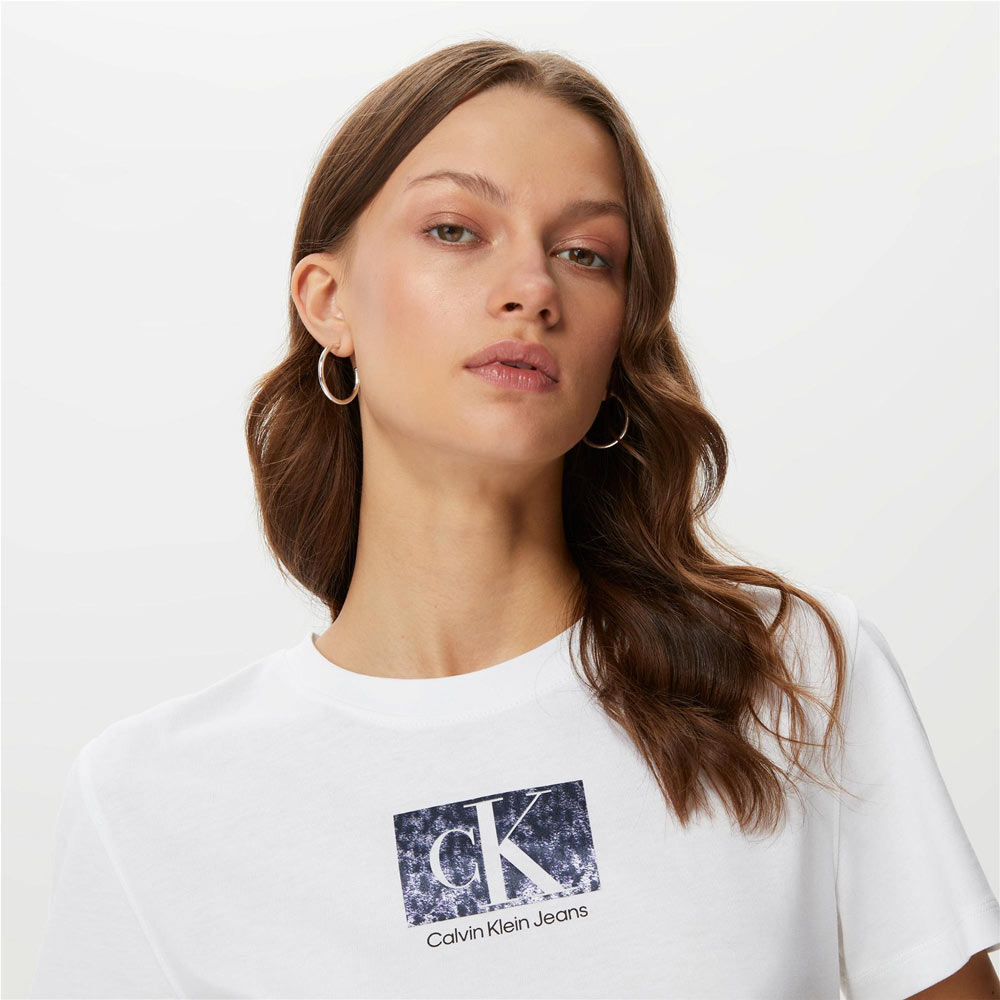 Printed Box Slim T-Shirt - White