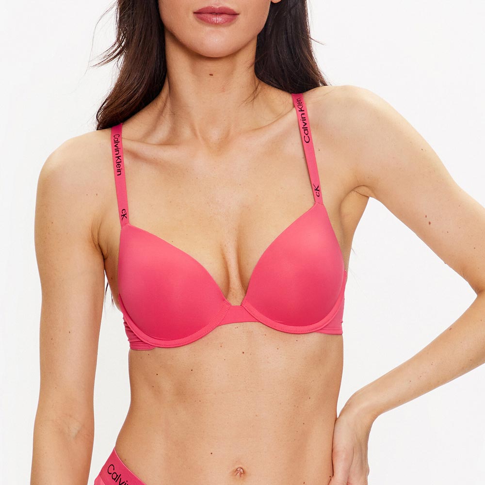 Push Up Plunge Bra - Cerise Pink