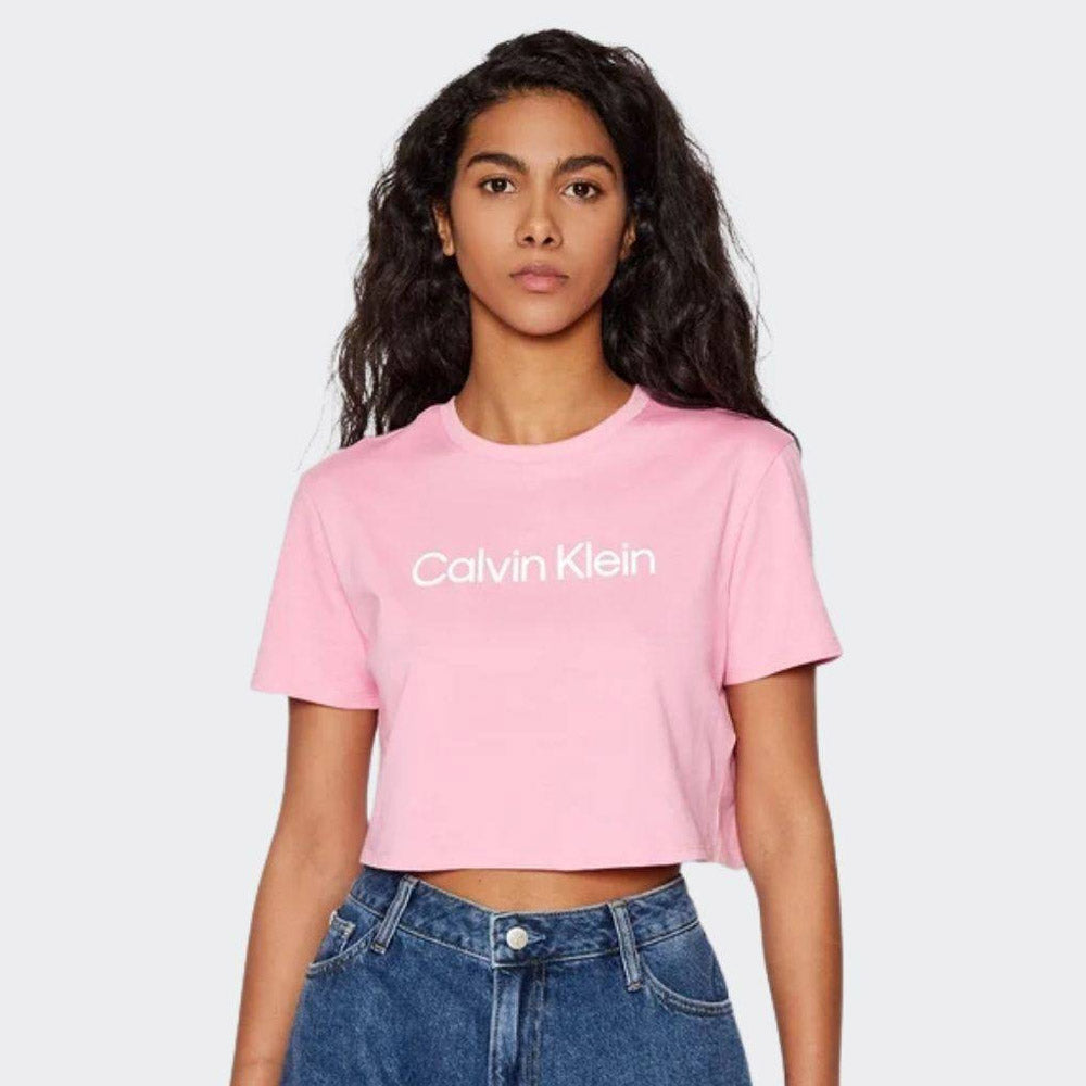 Womens Cropped T-Shirt  - Coral