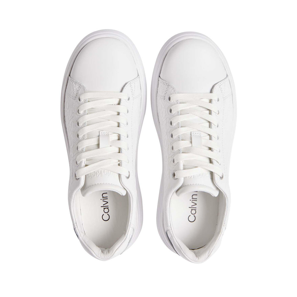 Raised Cupsole Mix Sneaker - White