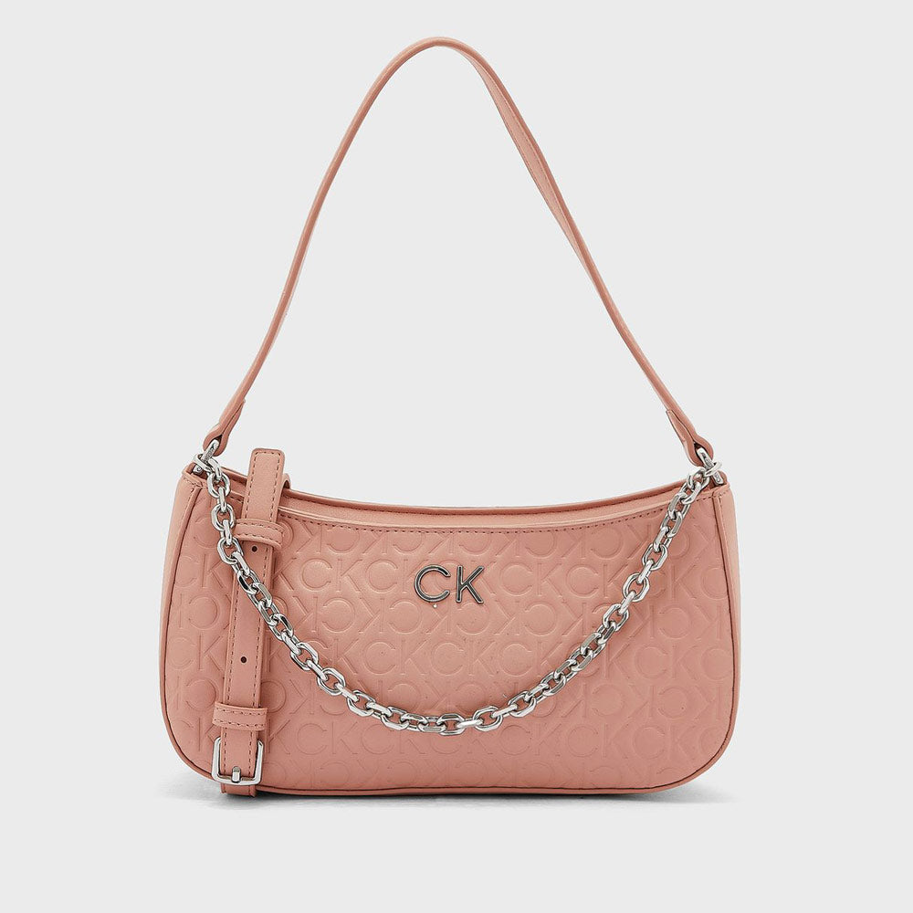 Re Lock Monogram Shoulder Bag - Blush Pink