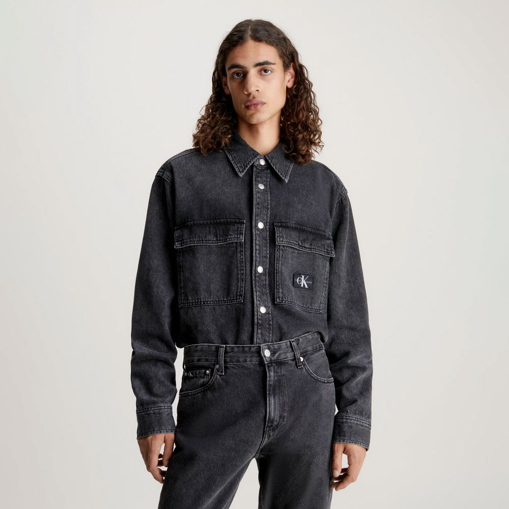 Relaxed Denim Shirt - Denim Black