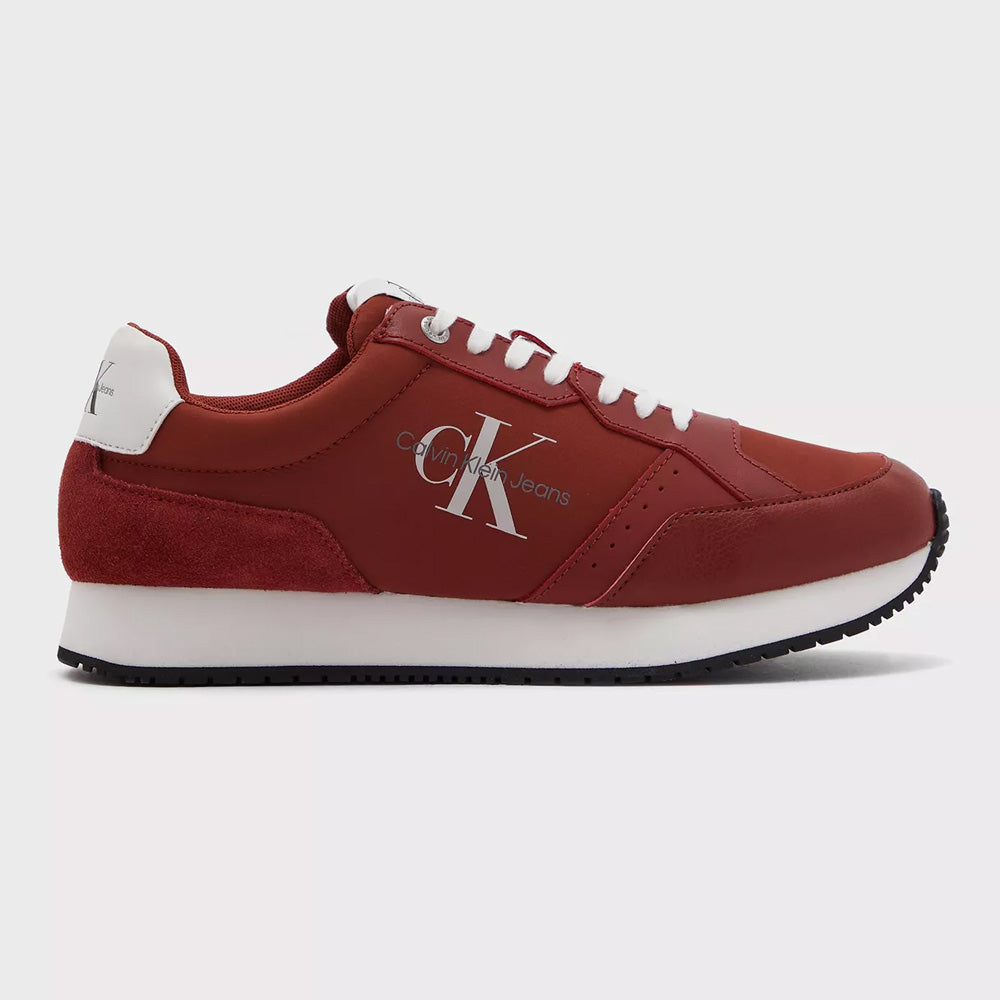 Retro Runner Lace-Up Sneakers - Red