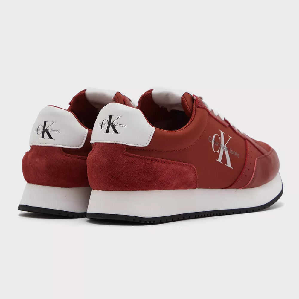 Retro Runner Lace-Up Sneakers - Red