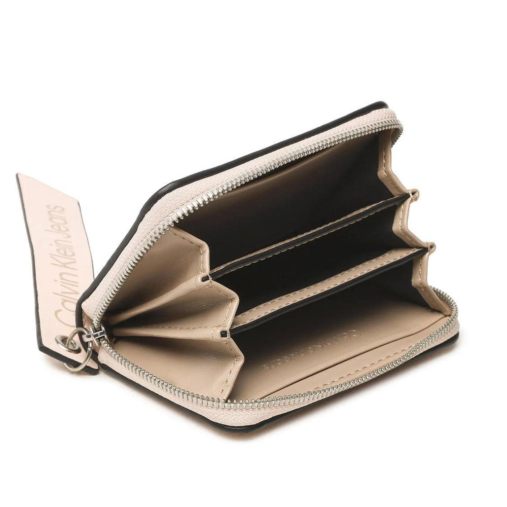 Sculpted Zip Around Wallet - Dusty Pink