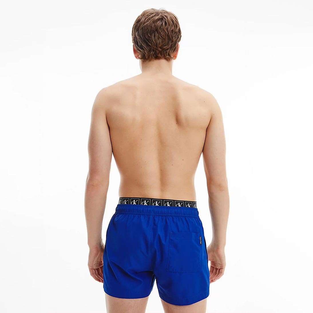 Short Double Waistband Shorts - Blue