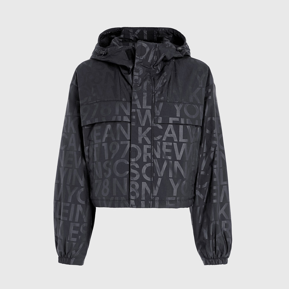 Hooded Logo Jacket - Black