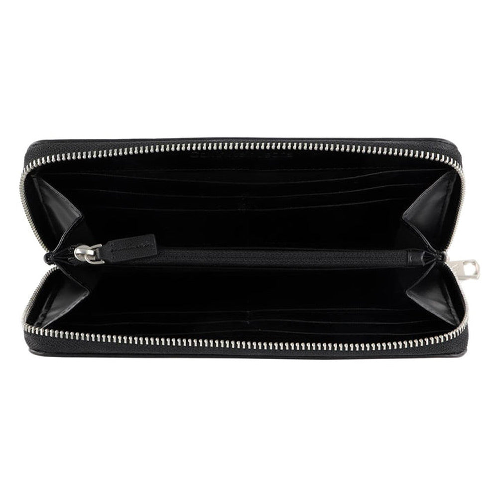 Sleek Zip Around Purse - Black