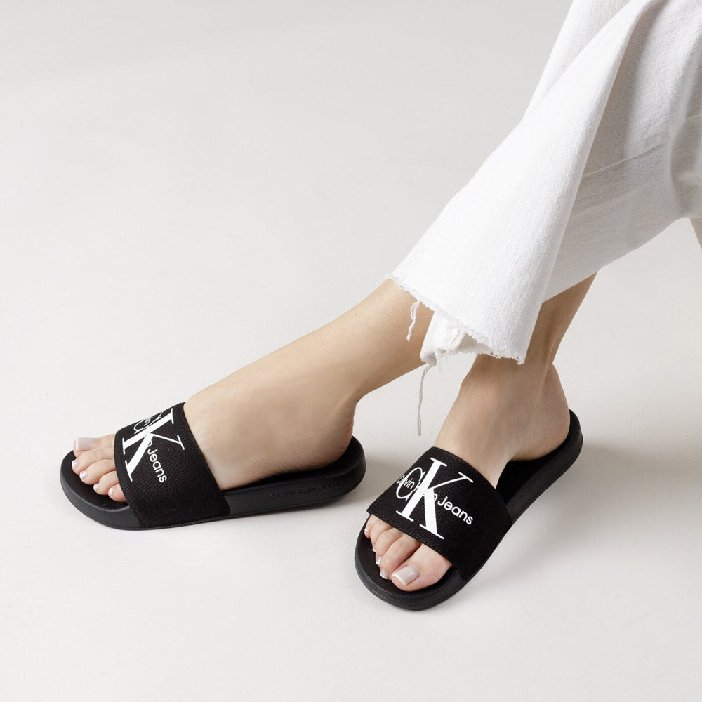 Slide Monogram Co Slides - Black