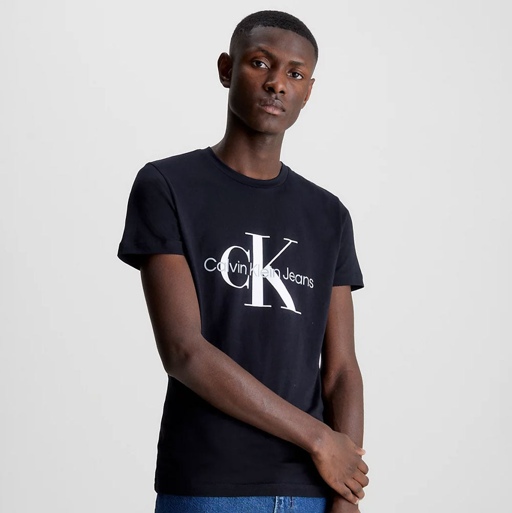 Monogram Logo Organic Cotton T-Shirt - Black