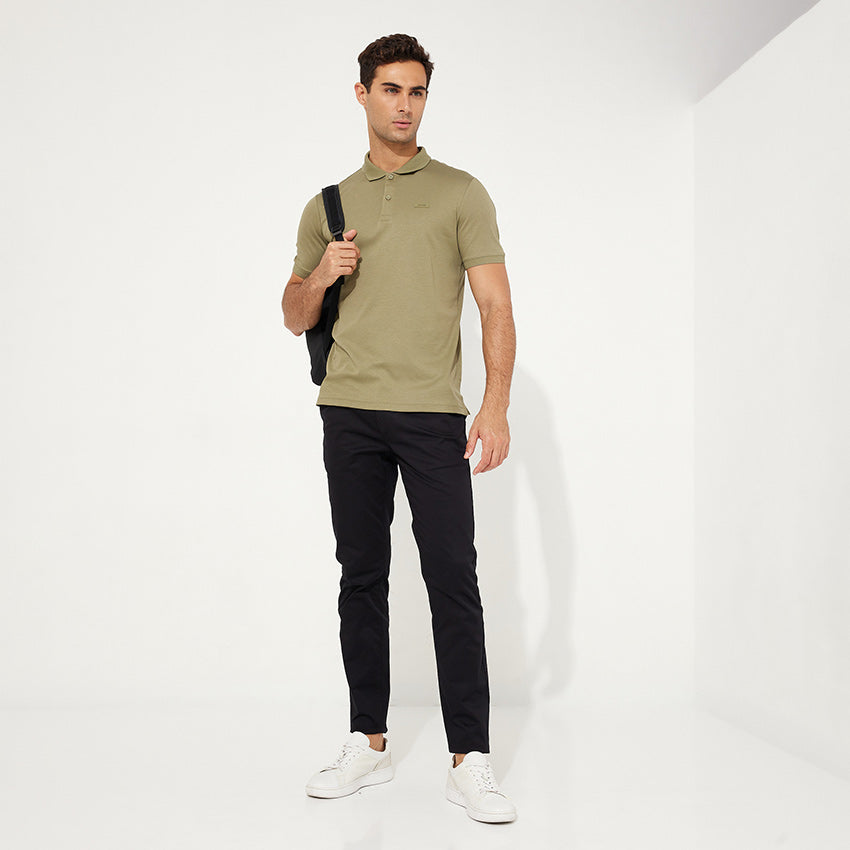 Smooth Cotton  Slim Polo - Olive