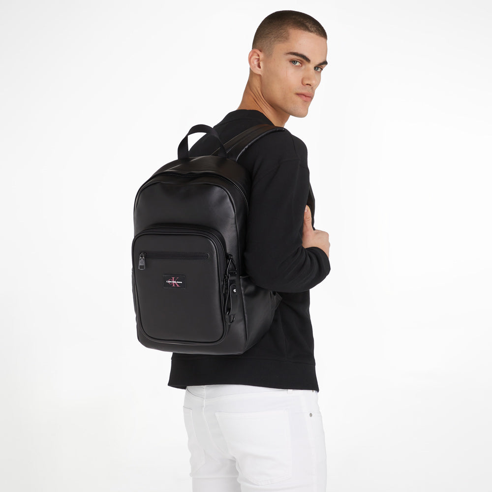 Tagged Rounded Backpack - Black