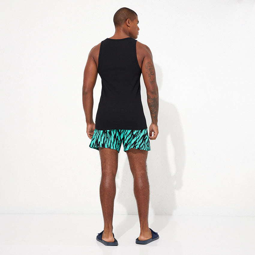 Tank Top Boxer Set - Black Multi