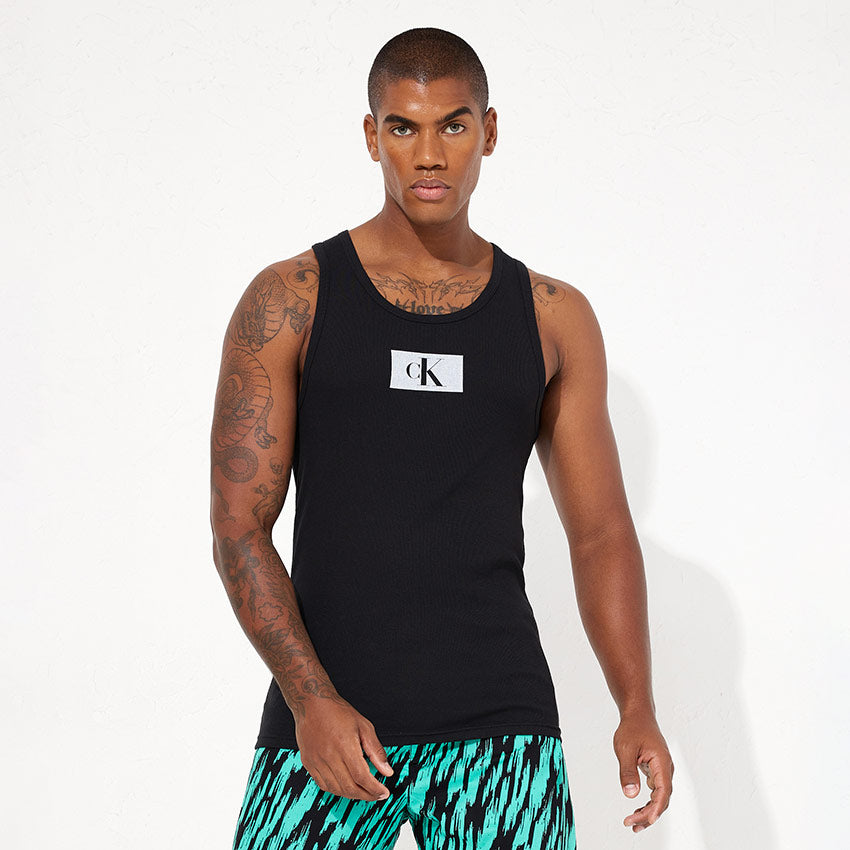 Tank Top Boxer Set - Black Multi