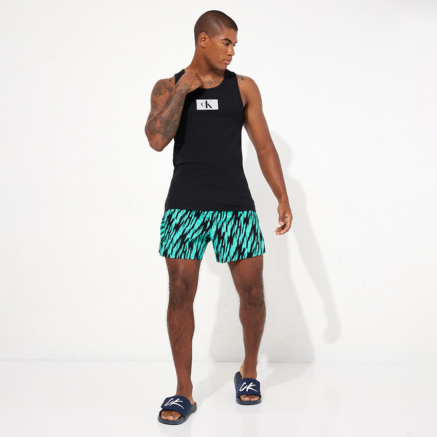 Tank Top Boxer Set - Black Multi