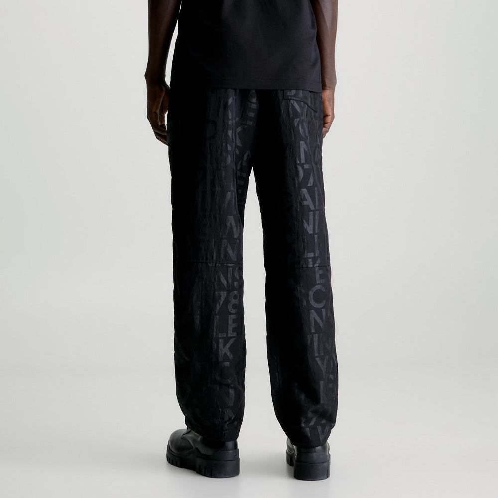 Printed Technical Pants - Black