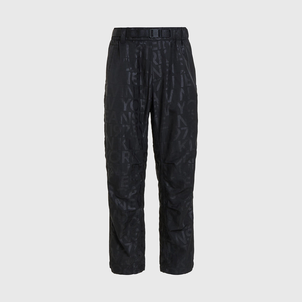 Printed Technical Pants - Black