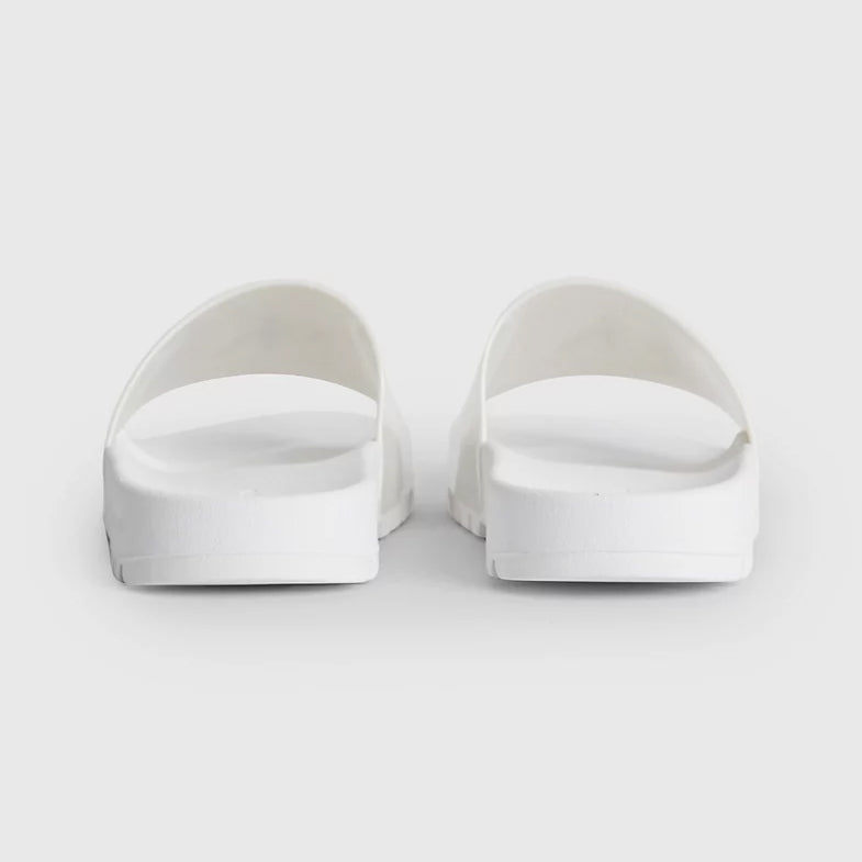 Rubber M Monogram Slides - White