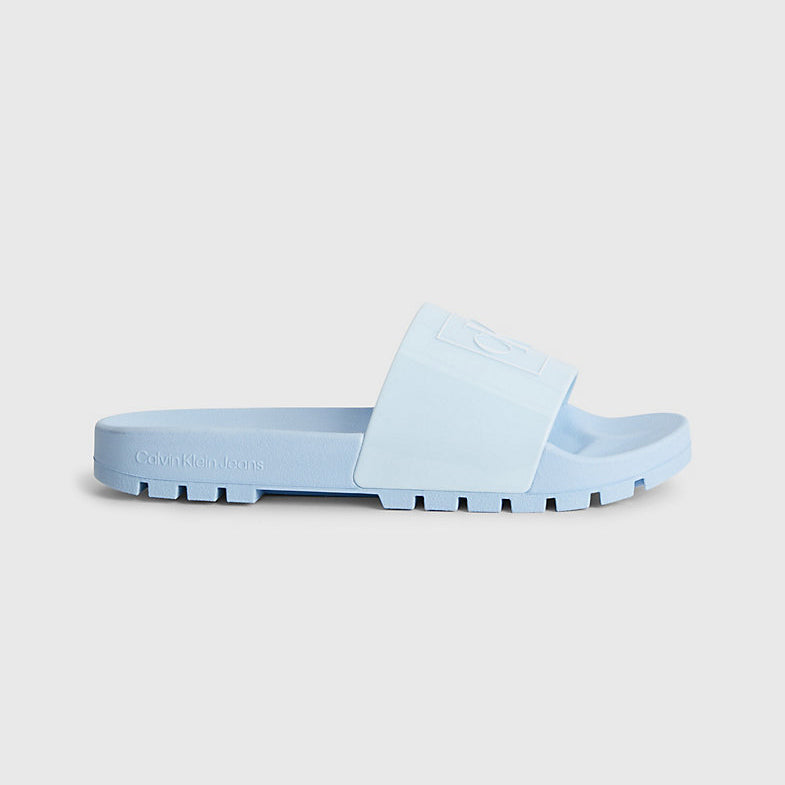 Truck Monogram Rubber Slides - Light Blue