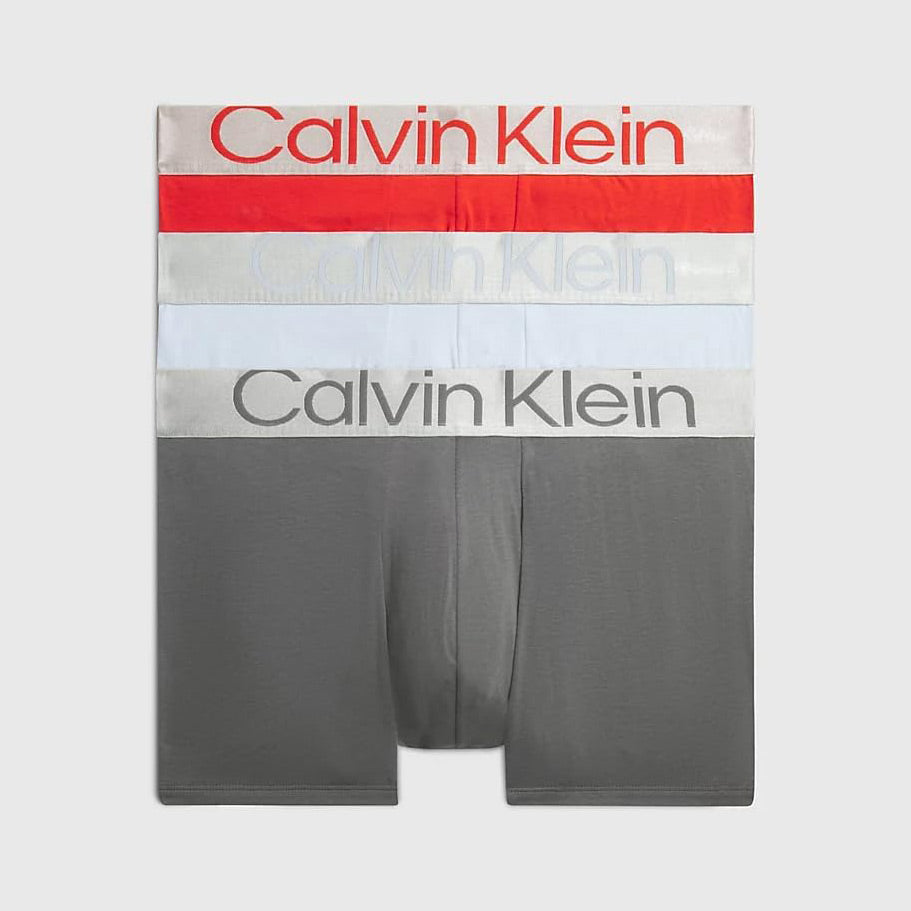 Calvin Klein 3 Pack Logo Waistband Trunks -  Multi