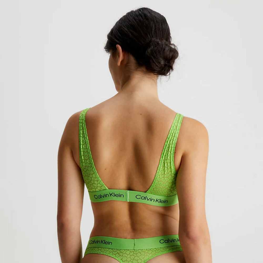 Unlined Lace Bralette - Green