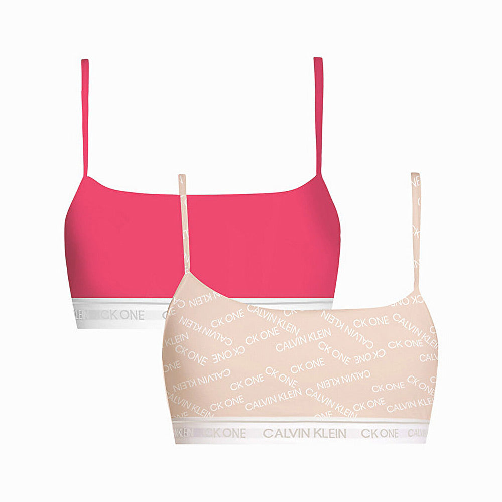 Unlined Bralette 2 Pack Bra - Pink Multi