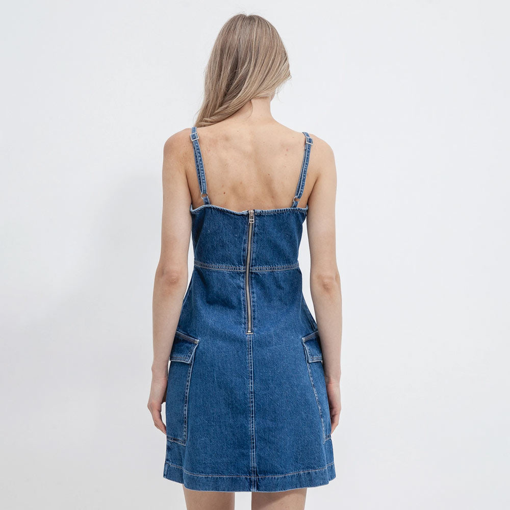 Utility Tank Dress - Denim Medium