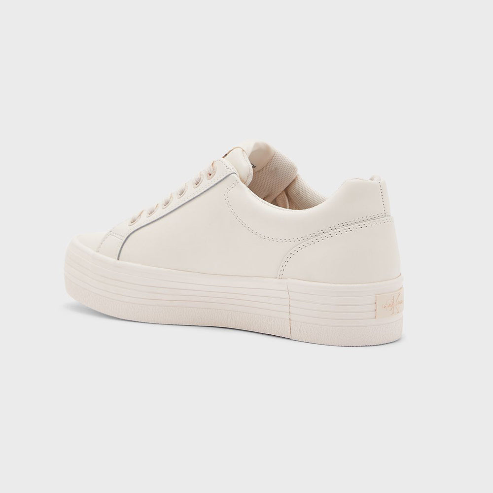 Vulcanized Flatform Over Brand Sneaker - White