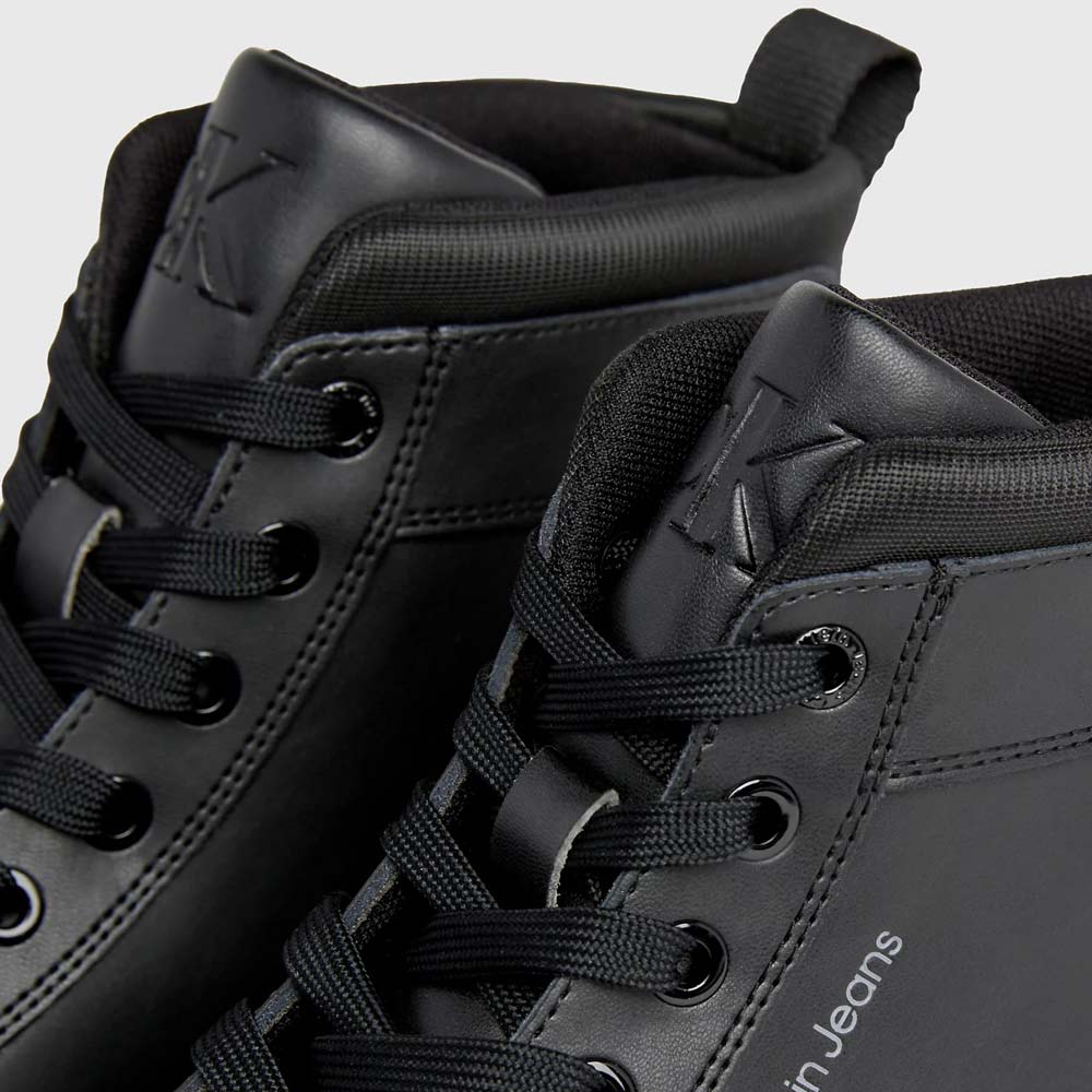 Vulcanized Mid Laceup Sneaker - Black