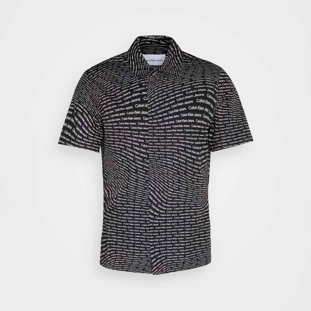 Warp Print Shirt - Black